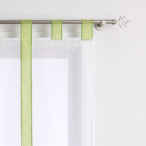 Rollos Schlaufengardine mit Schleifendesign transparent hochziehbar Fensterdeko 1 Stück - Joyswahl