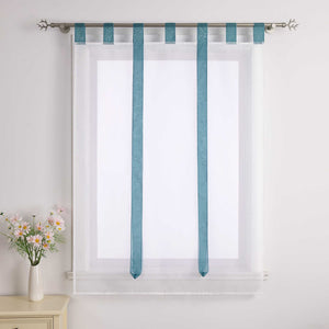 Rollos Schlaufengardine mit Schleifendesign transparent hochziehbar Fensterdeko 1 Stück - Joyswahl