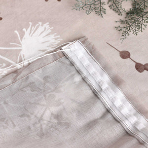 Transparente Vorhang aus Polyester durch Kräuselband mit Unregelmäßigen botanischen Mustern 1 stück - Joyswahl