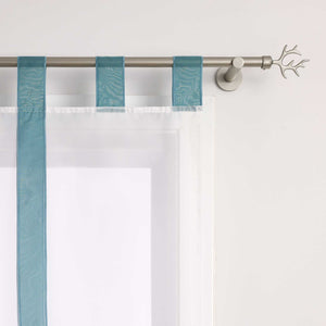 Rollos Schlaufengardine mit Schleifendesign transparent hochziehbar Fensterdeko 1 Stück - Joyswahl