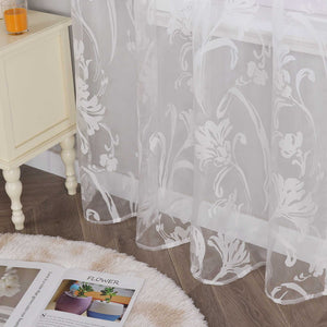 Vorhang mit Blumenmuster transparent Wohnzimmer Schlafzimmer 1 stück - Joyswahl