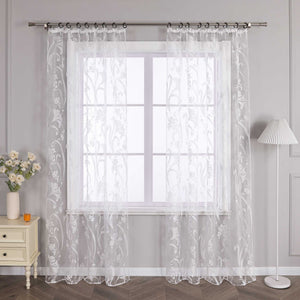 Vorhang mit Blumenmuster transparent Wohnzimmer Schlafzimmer 1 stück - Joyswahl