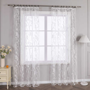 Vorhang mit Blumenmuster transparent Wohnzimmer Schlafzimmer 1 stück - Joyswahl