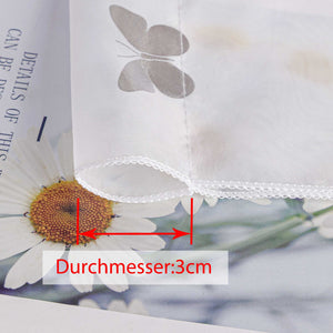 Scheibengardine Bistrogardine mit Schmetterlingsmuster Modern Voile Küche Gardinen Transparent 1 Stück - Joyswahl