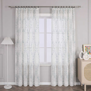 Vorhang mit Kräuselband Voile Gardine Ausbrenner Fensterschal Transparent Schlafzimmer Wohnzimmer 1 Stück - Joyswahl