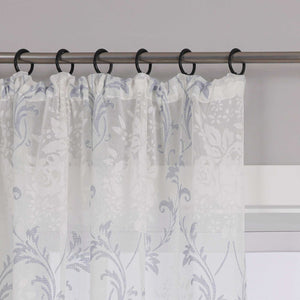 Vorhang mit Kräuselband Voile Gardine Ausbrenner Fensterschal Transparent Schlafzimmer Wohnzimmer 1 Stück - Joyswahl