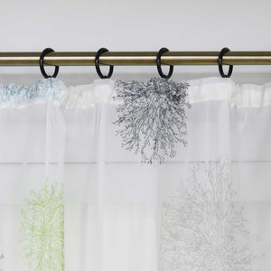 Voile-Vorhang Kräuselbandschal Transparente mit Blumenmuster leichte Schutzfunktion 1 Stück - Joyswahl