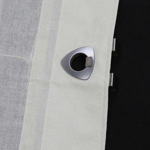Rollos mit U-Haken gestreifte Muster Unifarbe halbtransparent modern Design 1 stück - Joyswahl
