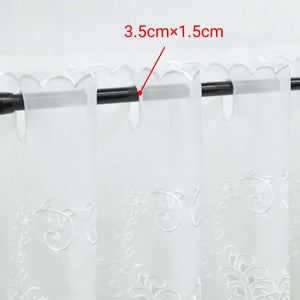 Scheibengardine Modern Bistrogardine durch Tunnelzug Halbtransparent Küche Kurzgardine Lasercut Blumenmuster - Joyswahl