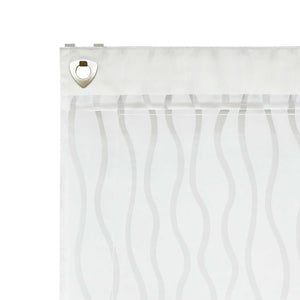 Rollos mit U-Haken halbtransparent mit Wellenmuster und Dekofalten Lichtdurchlässig 1 Stück - Joyswahl