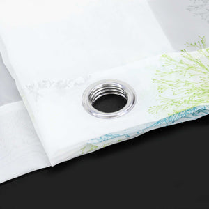 Voile-Vorhang Kräuselbandschal Transparente mit Blumenmuster leichte Schutzfunktion 1 Stück - Joyswahl