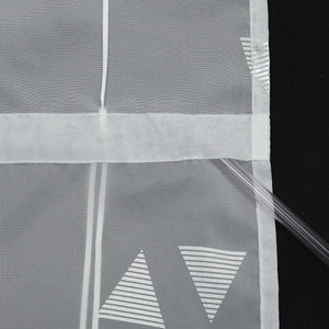 Raffrollo ohne Bohren mit Hakenaufhängung Voile Ösenrollo mit Glanzdruck Fenster Küche Gardinen Transparent Weiß 1 Stück - Joyswahl