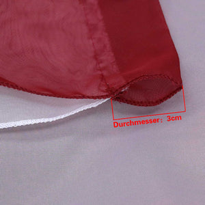 Scheibengardine durch Tunnelzug Voile Bistrogardinen mit Quaste Kurzstore Doppelte Vorhänge Halbtransparent 1 Stück - Joyswahl