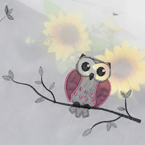 Elegante Bistro Gardinen mit Eulen für kleine Fenster 1 Stück - Joyswahl