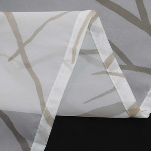 Halbtransparente Vorhang Schlaufenschal mit dichtem Zweigmuster Lichtdurchlässig 1 Stück - Joyswahl