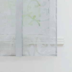 Raffrollo durch Tunnelzug romantische Rollo mit floralem Muster transparentes Vorhang für Wohnzimmerfenster 1 Stück - Joyswahl