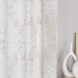 Vorhang mit Kräuselband Voile Gardine Ausbrenner Fensterschal Transparent Schlafzimmer Wohnzimmer 1 Stück - Joyswahl