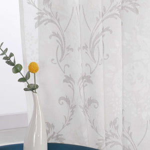 Vorhang mit Kräuselband Voile Gardine Ausbrenner Fensterschal Transparent Schlafzimmer Wohnzimmer 1 Stück - Joyswahl