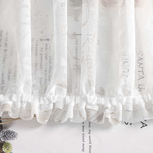 Vorhang mit Kräuselband Voile Gardine Ausbrenner Fensterschal Transparent Schlafzimmer Wohnzimmer 1 Stück - Joyswahl