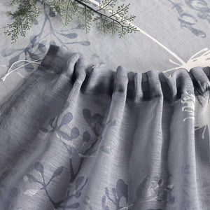 Transparente Vorhang aus Polyester durch Kräuselband mit Unregelmäßigen botanischen Mustern 1 stück - Joyswahl