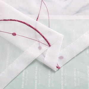 Schiebegardine Klettbandschal aus Polyester mit Wellenmuster transparent durch Klettband 2 stücke - Joyswahl