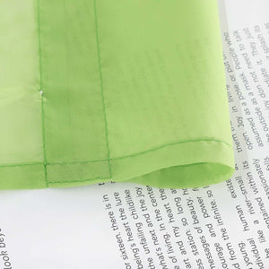 Raffrollo Voile Raffgardinen durch Tunnelzug Bändchenrollo Küche Gardinen Transparent Uni 1 Stück - Joyswahl