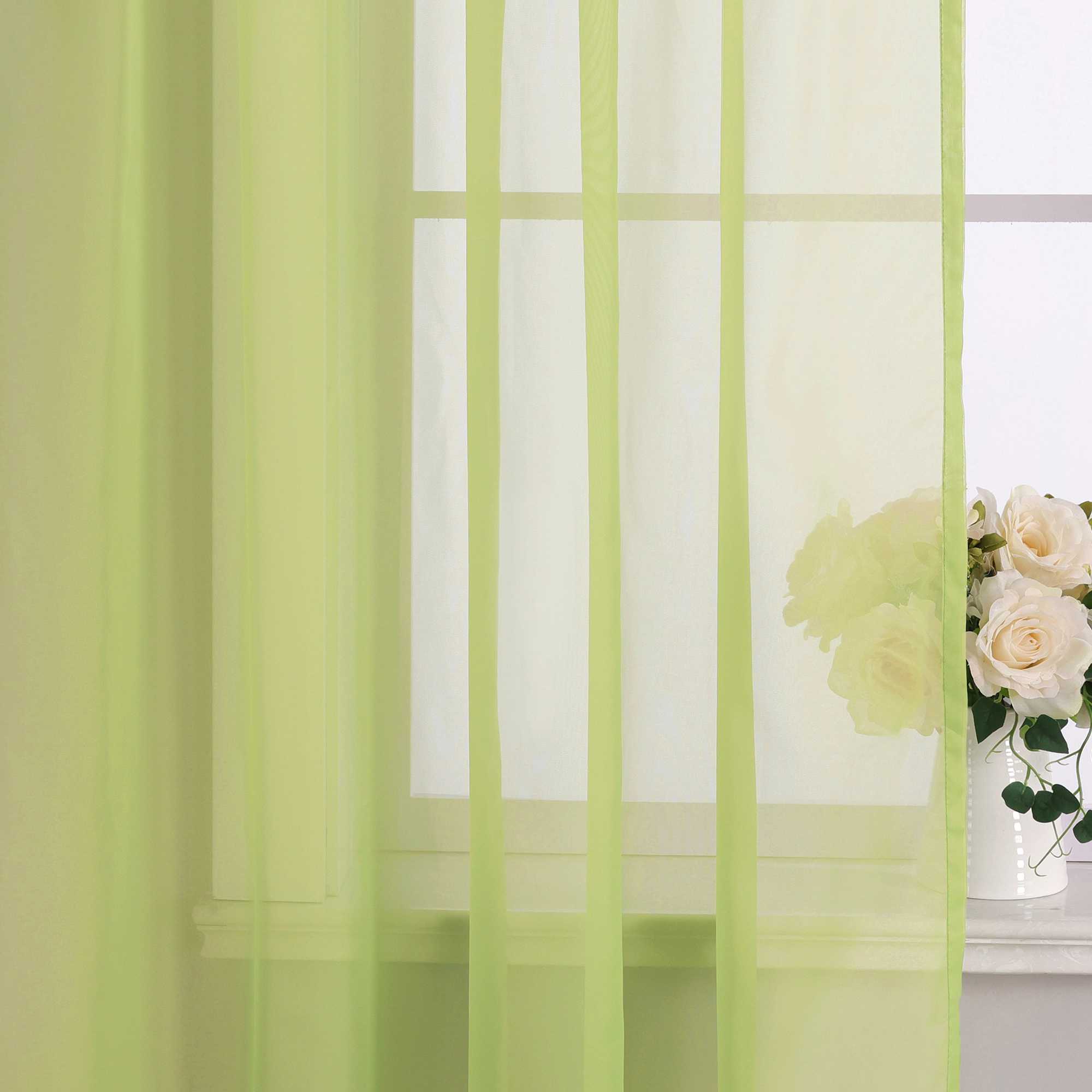 Vorhang aus Polyester unifarbe transparent leichte Schutzfunktion Klassische Vorhänge 1 stück - Joyswahl