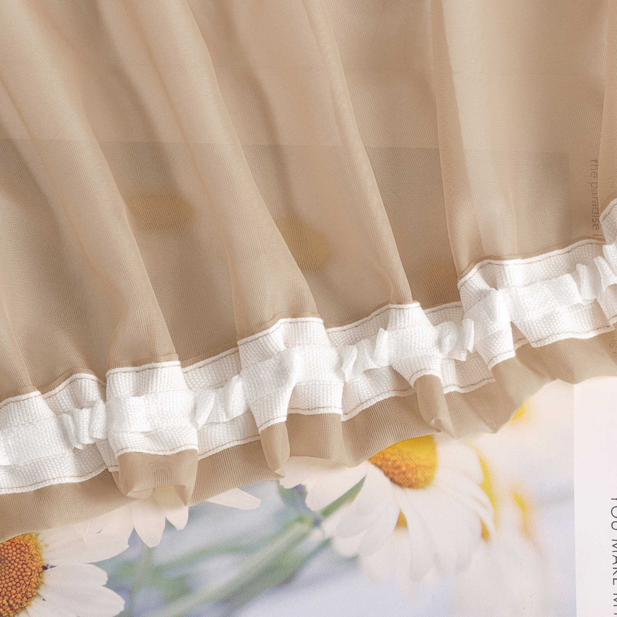 Vorhang aus Polyester unifarbe transparent leichte Schutzfunktion Klassische Vorhänge 1 stück - Joyswahl