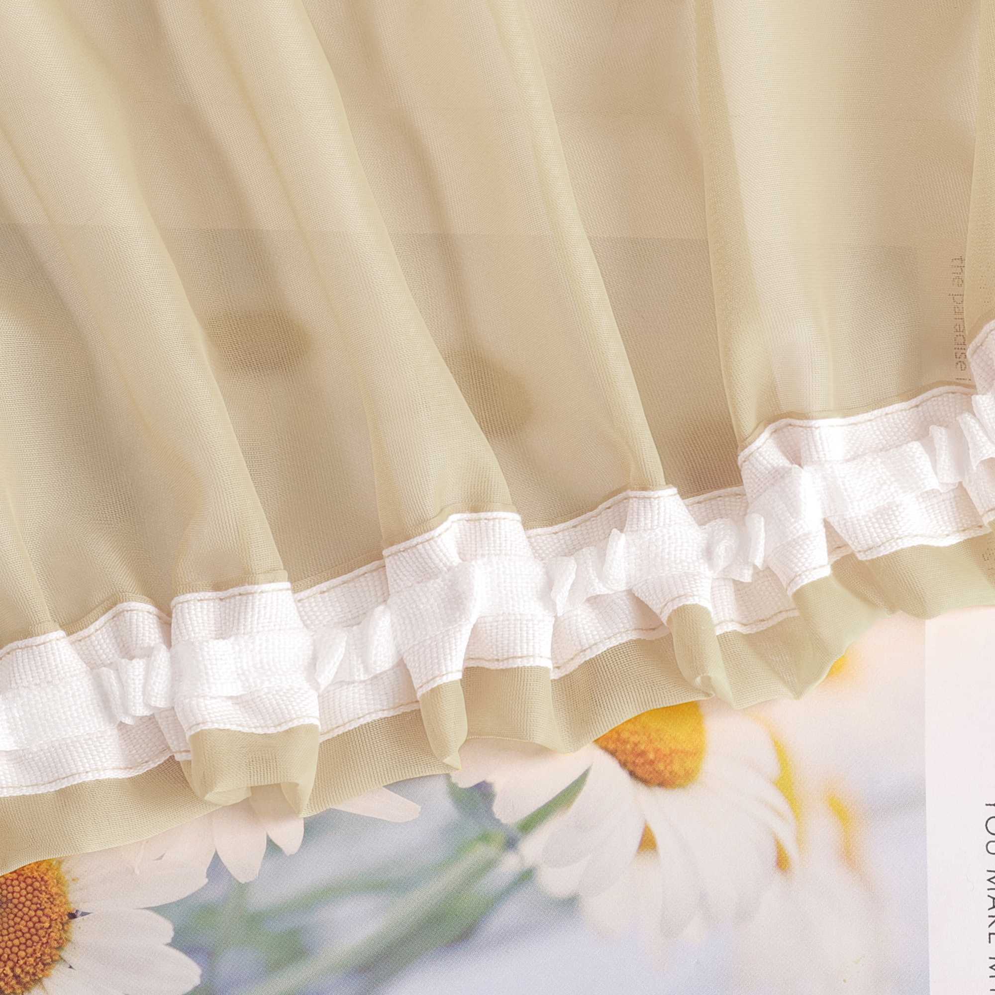 Vorhang aus Polyester unifarbe transparent leichte Schutzfunktion Klassische Vorhänge 1 stück - Joyswahl