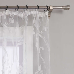 Vorhang mit Blumenmuster transparent Wohnzimmer Schlafzimmer  1 stück - Joyswahl