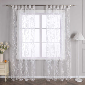 Vorhang mit Blumenmuster transparent Wohnzimmer Schlafzimmer  1 stück - Joyswahl