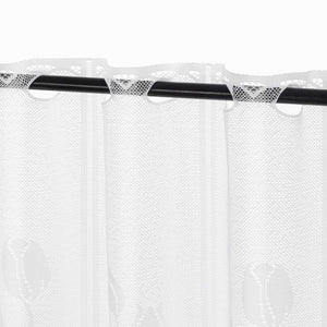 Transparent Scheibengardine mit Tulpen-Muster - Joyswahl