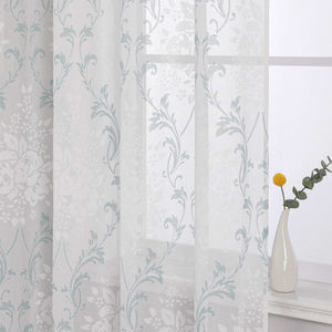 Vorhang mit Kräuselband Voile Gardine Ausbrenner Fensterschal Transparent Schlafzimmer Wohnzimmer 1 Stück - Joyswahl