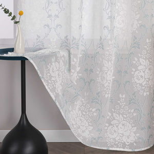 Vorhang mit Kräuselband Voile Gardine Ausbrenner Fensterschal Transparent Schlafzimmer Wohnzimmer 1 Stück - Joyswahl