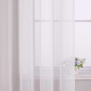 Transparenter Vorhang Schlaufenschal mit Streifen Unifarbe transparent Lichtdurchlässig - Joyswahl