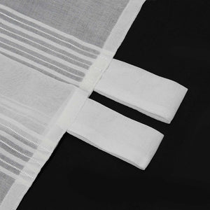 Vorhang 2er Set Voile Gardinen mit vertikalen Streifen Modern Transparent Schlafzimmer Wohnzimmer 2 Stück - Joyswahl