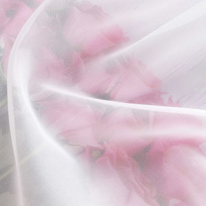 Scheibengardine schlaufengardine aus Polyester mit Satinband transparent 1 Stück - Joyswahl