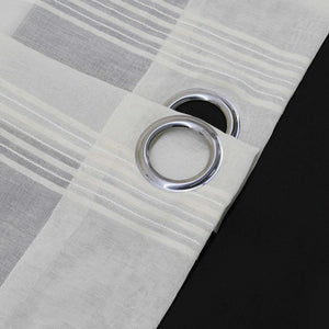Vorhang 2er Set Voile Gardinen mit vertikalen Streifen Modern Transparent Schlafzimmer Wohnzimmer 2 Stück - Joyswahl