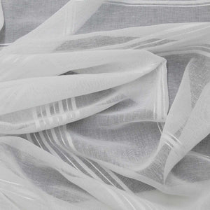 Vorhang 2er Set Voile Gardinen mit vertikalen Streifen Modern Transparent Schlafzimmer Wohnzimmer 2 Stück - Joyswahl