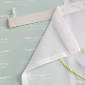 Schiebegardine Klettbandschal aus Polyester mit Wellenmuster transparent durch Klettband 2 stücke - Joyswahl