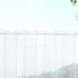 Kurzgardine Transparent mit Ahornblatt-Design Modern & Landhausstil - Joyswahl