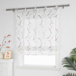 Romischer Roman Vorhang halbtransparent mit bedrucktem Klammer-Design - Joyswahl