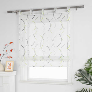 Romischer Roman Vorhang halbtransparent mit bedrucktem Klammer-Design - Joyswahl
