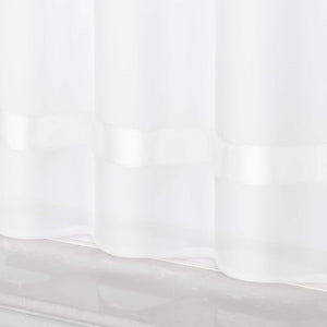 Scheibengardine schlaufengardine aus Polyester mit Satinband transparent 1 Stück - Joyswahl