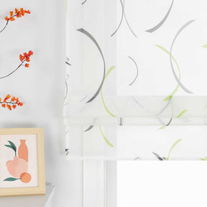 Romischer Roman Vorhang halbtransparent mit bedrucktem Klammer-Design - Joyswahl