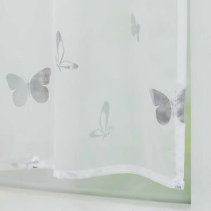 Scheibengardine mit Schmetterling Glanzdruck Transparent Küche Gardinen - Joyswahl