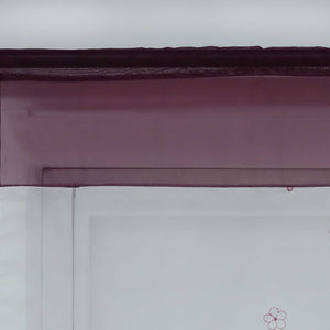 Raffrollo durch Tunnelzug Voile Küchengardinen modern Raffgardinen mit Stickerei Transparent 1 Stück - Joyswahl