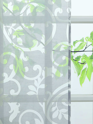 Schiebegardine Flächenvorhänge Klettbandschal mit Blumenmuster transparent modern 2er Set - Joyswahl
