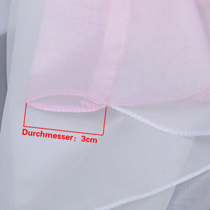 Scheibengardine durch Tunnelzug Voile Bistrogardinen mit Quaste Kurzstore Doppelte Vorhänge Halbtransparent 1 Stück - Joyswahl