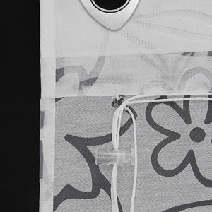 Rollos mit U-Haken transparent Burn-out-Techni Blumenmuster 1 Stück - Joyswahl